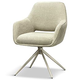 Armstoel Roan Beige Draaibare Poot Beige