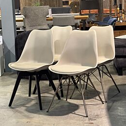Scandinavische Eetkamerstoel Vett White/Grey
