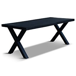 Mango eettafel Zwart Met x-poot