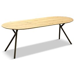 Ovale Eettafel Bull Busra Anodic Brown
