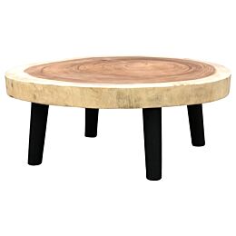 Salontafel Boomstam Suar 80cm Zwart