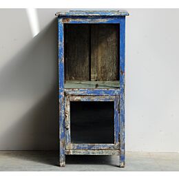houten blauwe kastje uit india