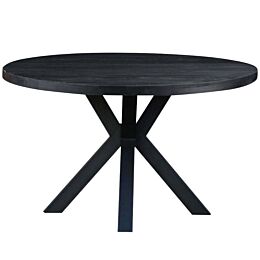 Eettafel Tom Rond Mangohout Zwart