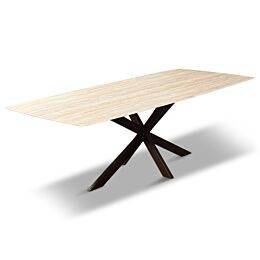 Eettafel Roxy Travertine Poot Brons