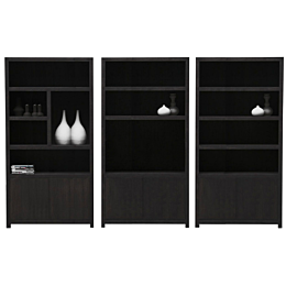 Boekenkasten Set Van 3 Diamond 120cm Eiken