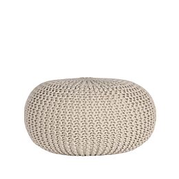 LABEL51 Poef Knitted - Naturel - Katoen - L
