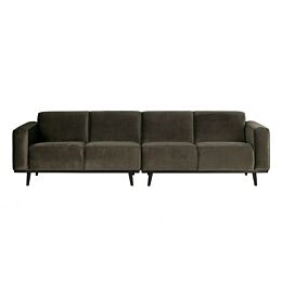BePureHome Statement 4-zits Bank 280 Cm Fluweel Warm Groen