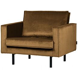 BePureHome Rodeo Fauteuil Velvet Honing Geel