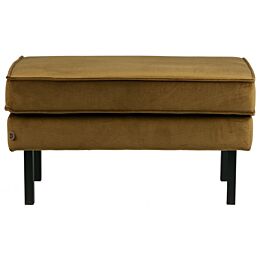 BePureHome Rodeo Hocker Velvet Honing Geel