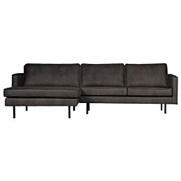 Rodeo Chaise Longue Links Zwart