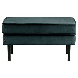 BePureHome Rodeo Hocker Op Poten Velvet Teal