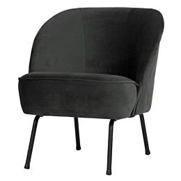 VOGUE FAUTEUIL FLUWEEL ZWART