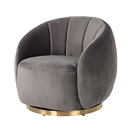 Richmond Interiors Draaifauteuil Jago Stone Velvet