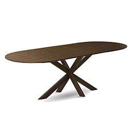 Eettafel Born Smoke Ash Met Spinpoot Anodic Brown