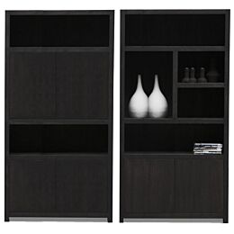 Boekenkast Set Diamond Van 2 Links 120cm Eiken