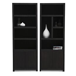 Boekenkasten Set Diamond  Zwart Links Eiken