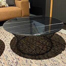 Salontafel Marmer/Glasplaat Zwart