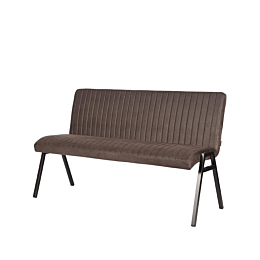 LABEL51 Eetkamerbank Matz - Antraciet - Microfiber - 145 cm