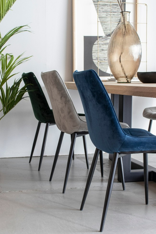 Velvet eetkamerstoelen