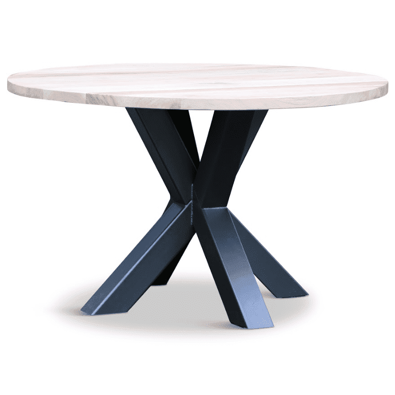 Eettafel rond met wit blad